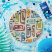 Mid Century Modern Cosmic Galaxies Papieren Bordje (Feest)