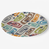 Mid Century Modern Cosmic Galaxies Papieren Bordje (Gekanteld)