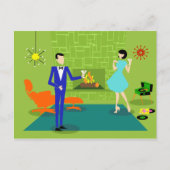 Mid Century Modern Couple Briefkaart (Voorkant)