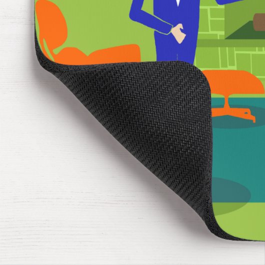 Mid Century Modern Couple Mousepad Muismat (Hoek)