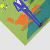 Mid Century Modern Couple Tissue Paper Tissuepapier (Detail)