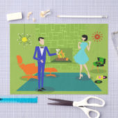 Mid Century Modern Couple Tissue Paper Tissuepapier (Craft)