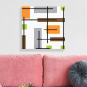 Mid Century Modern Cubicle Art Canvas Afdruk (Insitu (Woonkamer))