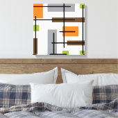 Mid Century Modern Cubicle Art Canvas Afdruk (Insitu (Slaapkamer))