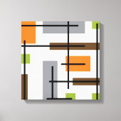 Mid Century Modern Cubicle Art Canvas Afdruk (Voorkant)