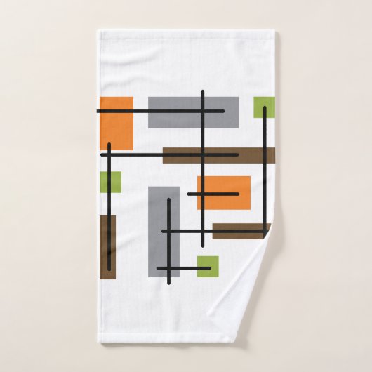 Mid Century Modern Cubicle Art Handdoek (Handdoek)