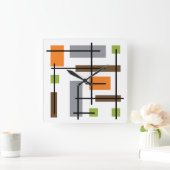 Mid Century Modern Cubicle Art Vierkante Klok (Huis)