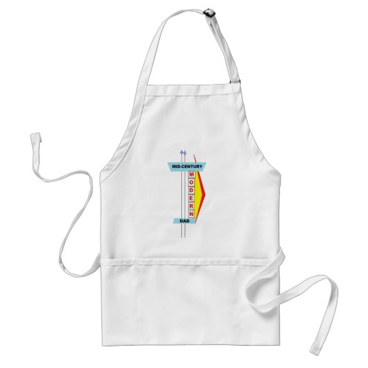 Mid-Century Modern Dad Apron Standaard Schort (Voorkant)