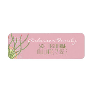 Mid Century Modern Desert Cactus Etiket