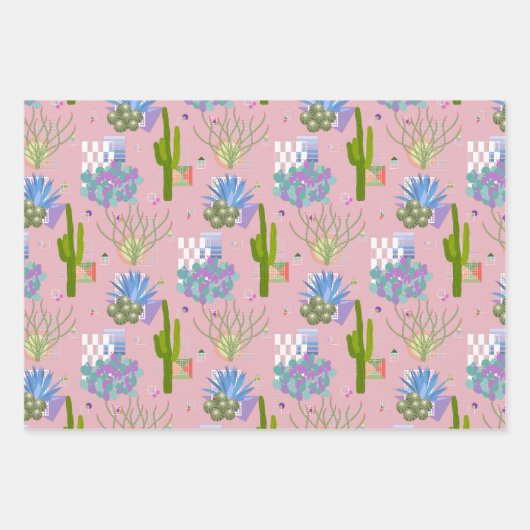 Mid Century Modern Desert Inpakpapier Vel (Voorkant)