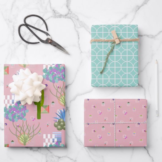 Mid Century Modern Desert Inpakpapier Vel (Voorkant)