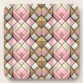 Mid Century Modern Diamond Pattern Onderzetter Set (Voorkant)