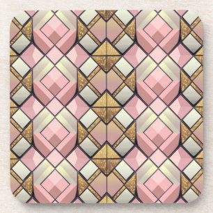 Mid Century Modern Diamond Pattern Onderzetter Set