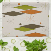 Mid-Century Modern Diamond Pattern Theedoek (Gevouwen)