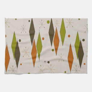 Mid-Century Modern Diamond Pattern Theedoek