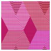 Mid-Century Modern Diamond Print, Fuchsia Pink Stof (Close Up)