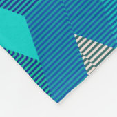 Mid-Century Modern Diamond Print, Turquoise Fleece Deken (Hoek)