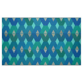 Mid-Century Modern Diamond Print, Turquoise Stof (Fat Quarter)