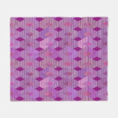 Mid-Century Modern Diamond Print, Violet Paars Fleece Deken (Voorkant (Horizontaal))