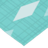 Mid Century Modern Diamonds Aquamarine Tafelkleed (Gekanteld)