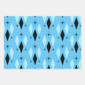 Mid Century Modern Diamonds begint drie kleuren Inpakpapier Vel (Voorkant 2)