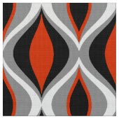 Mid-Century Modern Diamonds, Black en Rust Red Stof (Close Up)