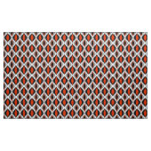 Mid-Century Modern Diamonds, Black en Rust Red Stof (Yard (91,4 cm))