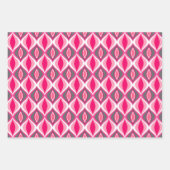 Mid-Century Modern Diamonds, blauw, roze, groen Inpakpapier Vel (Voorkant 2)