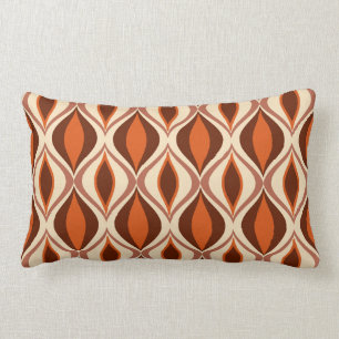 Mid-Century Modern Diamonds, bruin, beige en roust Kussen