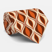 Mid-Century Modern Diamonds, bruin, beige en roust Stropdas (Opgerold)