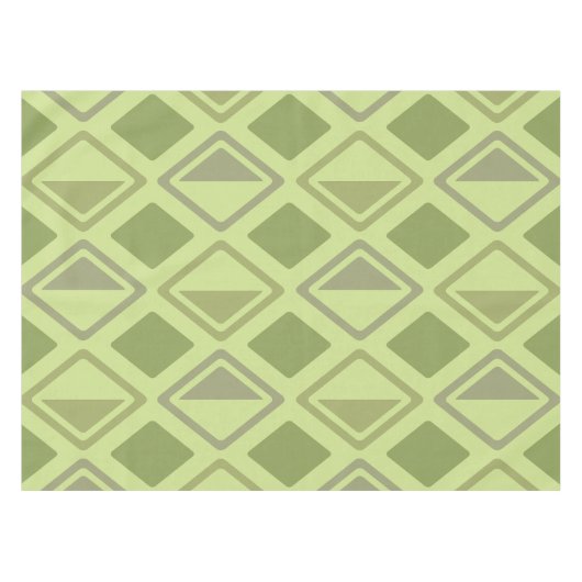 Mid Century Modern Diamonds Chartreuse Tafelkleed (Voorkant (Horizontaal))