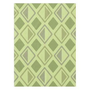 Mid Century Modern Diamonds Chartreuse Tafelkleed