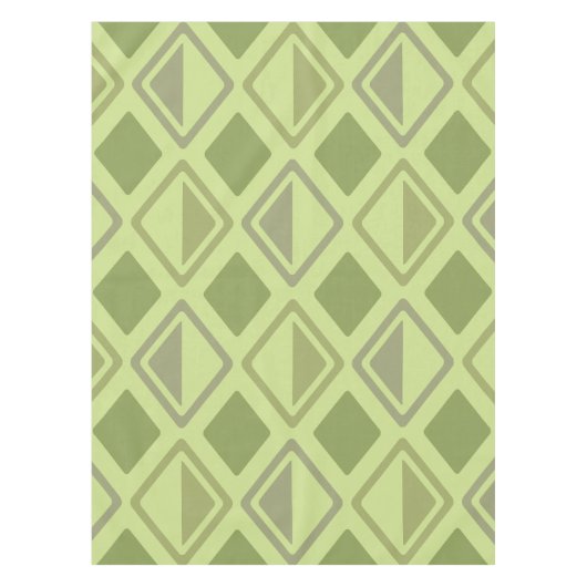 Mid Century Modern Diamonds Chartreuse Tafelkleed (Voorkant)