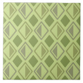 Mid Century Modern Diamonds Chartreuse Tegeltje (Voorkant)