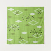 Mid Century Modern Diamonds Chartreuse Wandkleed (Voorkant (horizontaal))