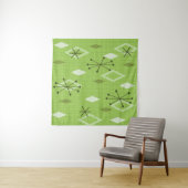 Mid Century Modern Diamonds Chartreuse Wandkleed (In Situ (horizontaal))