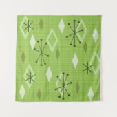 Mid Century Modern Diamonds Chartreuse Wandkleed (Voorkant)