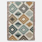 Mid-Century Modern Diamonds Deken (Voorkant Verticaal)