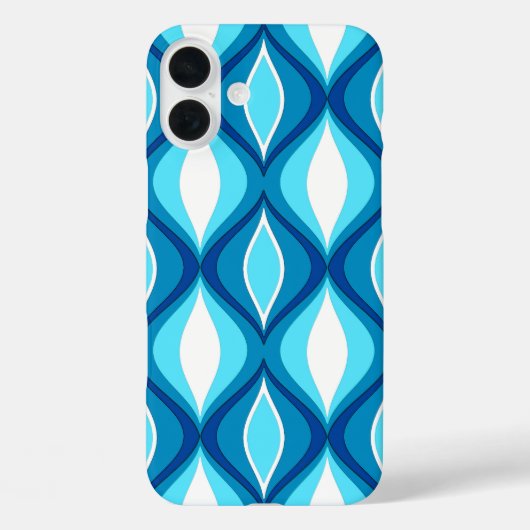 Mid-Century Modern Diamonds, Denim Blues Case-Mate iPhone Case (Achterkant)
