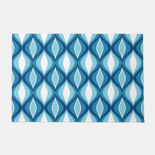 Mid-Century Modern Diamonds, Denim Blues Deurmat (Voorkant)