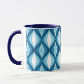 Mid-Century Modern Diamonds, Denim Blues Mok (Links)