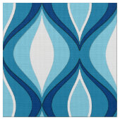 Mid-Century Modern Diamonds, Denim Blues Stof (Close Up)