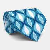 Mid-Century Modern Diamonds, Denim Blues Stropdas (Opgerold)