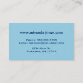 Mid-Century Modern Diamonds, Denim Blues Visitekaartje (Achterkant)