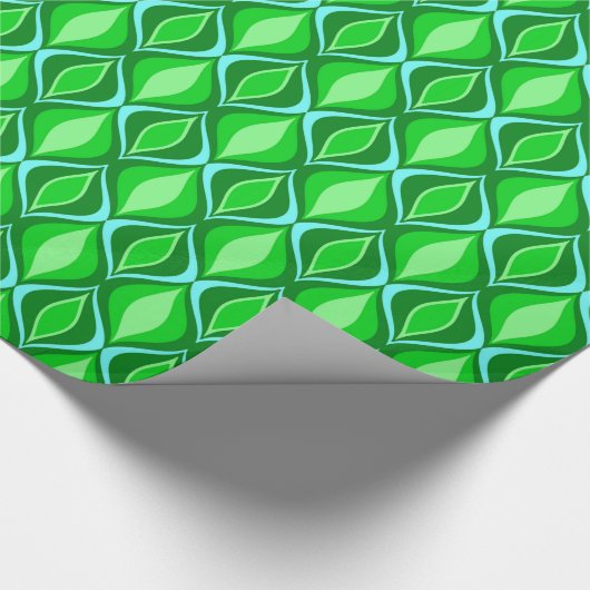 Mid-Century Modern Diamonds, Emerald Green Cadeaupapier (Hoek)