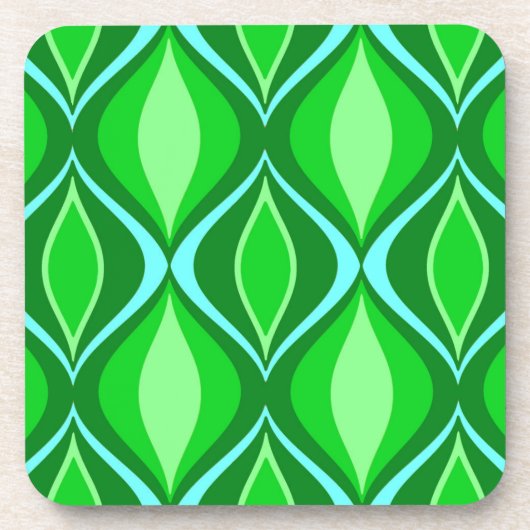 Mid-Century Modern Diamonds, Emerald Green Drankjes Onderzetter (Voorkant)