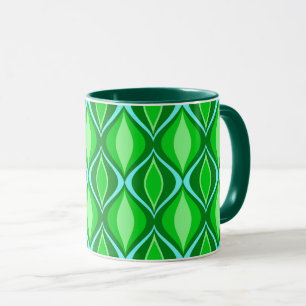 Mid-Century Modern Diamonds, Emerald Green Mok