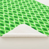 Mid-Century Modern Diamonds, Emerald & Lime Green Sherpa Deken (3/4)