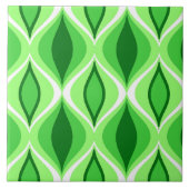 Mid-Century Modern Diamonds, Emerald & Lime Green Tegeltje (Voorkant)