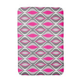 Mid-Century Modern Diamonds, Fuchsia en Grey Badmat (Voorkant Verticaal)
